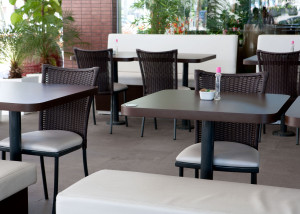 Praça de alimentação cafeteria