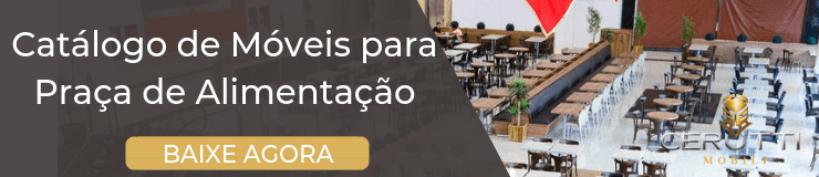 Catálogo de móveis para praça de alimentação